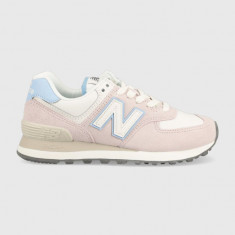 New Balance sneakers WL574QC culoarea roz