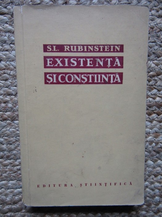 EXISTENTA SI CONSTIINTA-S.L. RUBINSTEIN