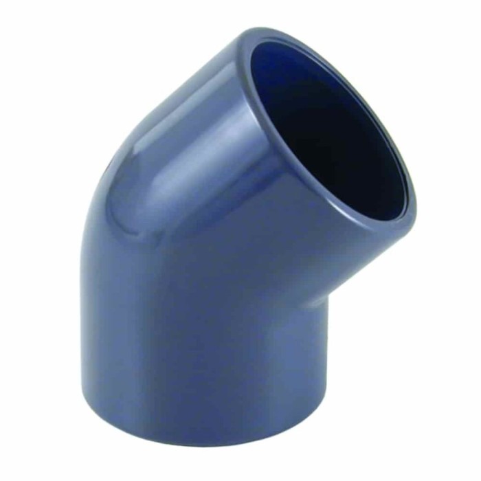 Cot PVC 45&deg;, Mufă 25mm, PN16