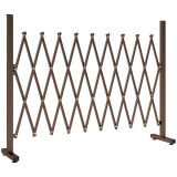 Outsunny Trellis Extensibil Freestanding Gard Mobil Pliabil, Panou Ecran Grădină Aluminiu, 300cm x 103.5 cm, Cafea &Icirc;nchis | Aosom Romania