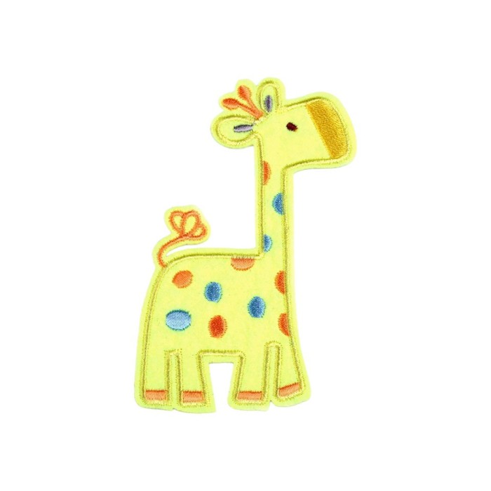 Aplicatie textila termoadeziva, 7 x 11 cm, Girafa