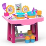 Set Bucatarie Jucarie Roz Fucsia Little Princess Accesorii CMCLASS 20+ Piese Recomandat Peste 3 Ani