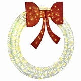 vidaXL Coroană cu 150 LED Alb cald 120 cm PET 42019135