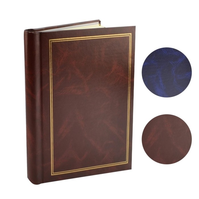Album foto Clasic, 10 file autoadezive, tip carte, spatiu notite, format 9x13, 10x15, pagini cartonate, dimensiune 25x29 cm - Albastru