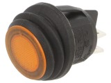 &Icirc;ntrerupător Rocker DPST ON-OFF 10A/250VAC portocalie IP65 - SCI