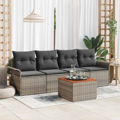 vidaXL Set de canapele pentru grădină Manual 5 pcs Gri 55 x 55 x 37 cm 3355927 foto