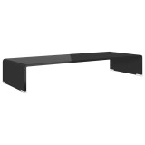 Cumpara ieftin Suport TV/monitor din sticla, 80x30x13 cm, negru