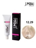 J.Maki Professional - Vopsea de par permanenta 12.29 - Blond perlat cenusiu super deschis, Super Blond, 60 ml