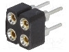 Conector 4 pini, seria {{Serie conector}}, pas pini 2.54mm, CONNFLY - DS1002-01-2*2V13-JK