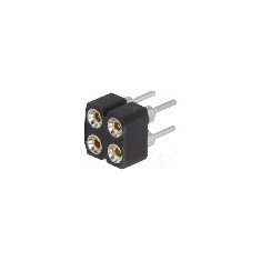 Conector 4 pini, seria {{Serie conector}}, pas pini 2.54mm, CONNFLY - DS1002-01-2*2V13-JK