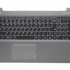 Carcasa superioara cu tastatura palmrest Laptop, Lenovo, Ideapad 310-15ISK Type 80SM, 80UH, iluminata, argintie, layout US