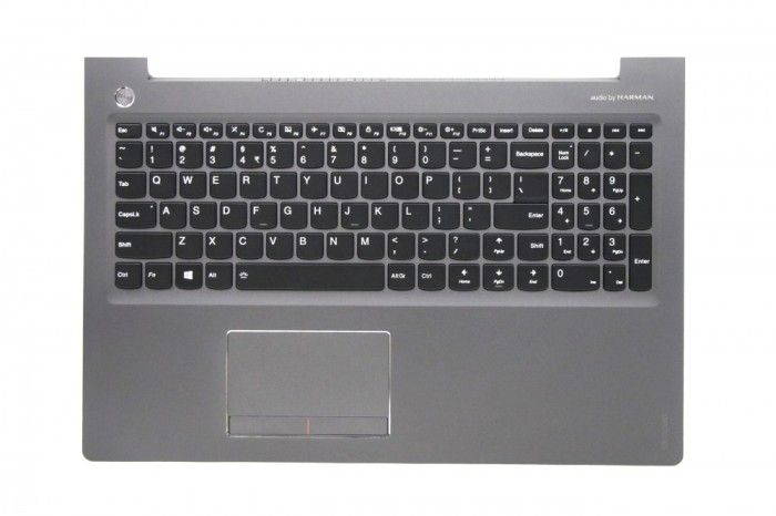 Carcasa superioara cu tastatura palmrest Laptop, Lenovo, Ideapad 310-15ISK Type 80SM, 80UH, iluminata, argintie, layout US