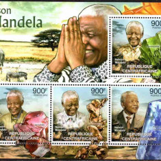 Centrafricana 2012, Minerale, Nelson Mandela, serie neuzata, MNH