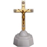 Candela decorativa tip cruce Alb Auriu 4 becuri tip LED CNN48600