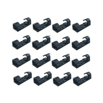 Set 16 Clipsuri Autoadezive Pentru Fixarea Cablurilor foto