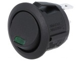 &Icirc;ntrerupător Basculant ON-OFF cu LED Negru 10A 250VAC/24VDC