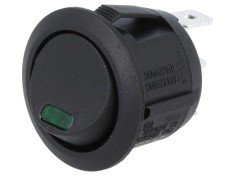 &Icirc;ntrerupător Basculant ON-OFF cu LED Negru 10A 250VAC/24VDC