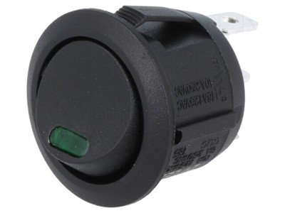 &amp;Icirc;ntrerupător Basculant ON-OFF cu LED Negru 10A 250VAC/24VDC foto