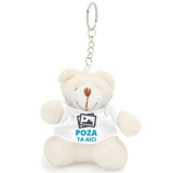 Breloc Ursulet Personalizat cu Poza , Mini Ursulet din Plus cu Tricou Personalizabil