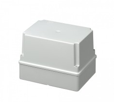 Doza aplicata patrata 190x140x140mm IP56 inalta pentru distributie jonctiune ABS rezistenta UV fara presetupe margini netede