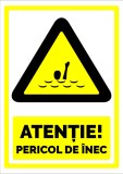 Indicator pentru atentie pericol de inec