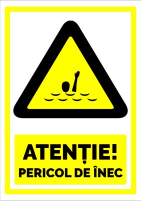 Indicator pentru atentie pericol de inec foto