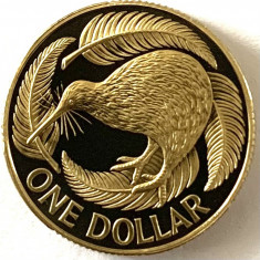 NOUA ZEELANDA 1 DOLLAR 1995 PROOF,( PASARE KIWI.),F. RARA, KM#78