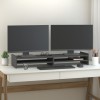 VidaXL Suport pentru monitor, gri, 100x27x15 cm, lemn masiv pin 814026