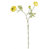 Ranunculus artificial 3 flori galbene 60h Elegant DecoLux