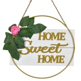 Decoratiune Suspendabila din Lemn cu Cadru Metalic &ndash; Stil Farmhouse, CMCLASS