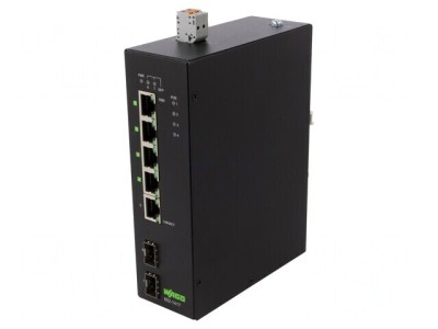 Switch Ethernet Neadministrabil 7 Porturi 24-57VDC foto