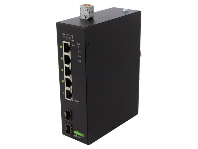 Switch Ethernet Neadministrabil 7 Porturi 24-57VDC