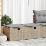 Gossi set canapele gradina cu perne 2 piese bej poliratan/lemn acacia