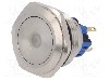 Intrerupator anti-vandalism, ON-ON, &Oslash;30mm, ONPOW - GQ30-11ZD/R/12V/S