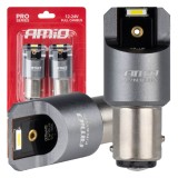 Becuri auto LED AMiO P21/5W BAY15D CANBUS Pro, alb, 12V/24V