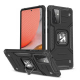 Wozinsky Ring Armor Husă Kickstand Tough Rugged Husă Pentru Samsung Galaxy A72 4G Negru 9111201935853