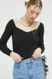 Hollister Co. pulover culoarea negru