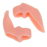Set 2 Separatoare Degete Picioare Silicon Bej - Corectie Monturi, Aliniere, Antifungic, Hipoalergenic, Dactylion
