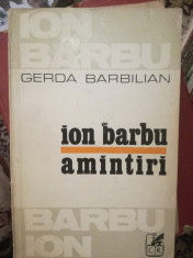 ION BARBU, Amintiri, Gerda Barbilian foto