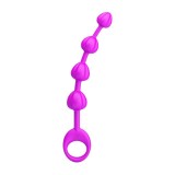 Rozariu anal PRETTY LOVE Beeds, cu inel pentru extracție ușoară, lungime 19.5 cm, diametre progresive 1.7 &ndash; 2.3 cm, mov