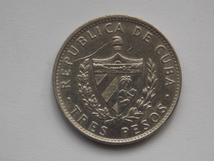 3 pesos 1990 CUBA