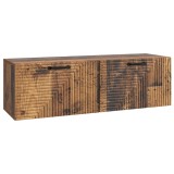 vidaXL Oglindă TV montată pe perete Lemn vechi 98 x 31 x 30 cm 898733