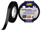 Bandă de fixare dublă acrilică HPX 19mm x 10m Neagră Rezistentă UV 120&deg;C Grosime 0.95mm