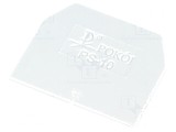 Placă extremitate gri poliamidă 1mm -25&divide;100&deg;C