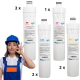 Pachet rezerve cartuse quick-change pentru ultrafiltrare PUR4 Aquapur Valhoh Valrom recomandat pentru 12 luni cu membrana