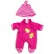 Set pijama si caciulita pentru papusa fetita 21 cm