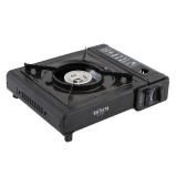 Plita de camping pe gaz B&Ouml;HM BG-K-001+L, 2.3 kW, cu racord extern GPL, aprindere piezo, negru