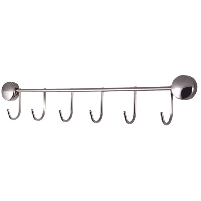 Cuier din metal pentru baie, 6 agatatori Nr. 544