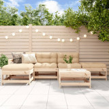 VidaXL Set mobilier relaxare de grădină &amp; perne 6 piese lemn masiv pin