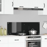 vidaXL Contrablat bucătărie negru 120x40x0.6 cm sticlă securizată